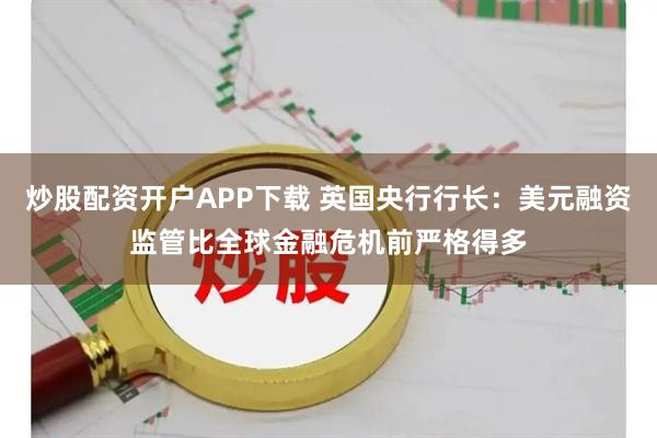 炒股配资开户APP下载 英国央行行长：美元融资监管比全球金融危机前严格得多