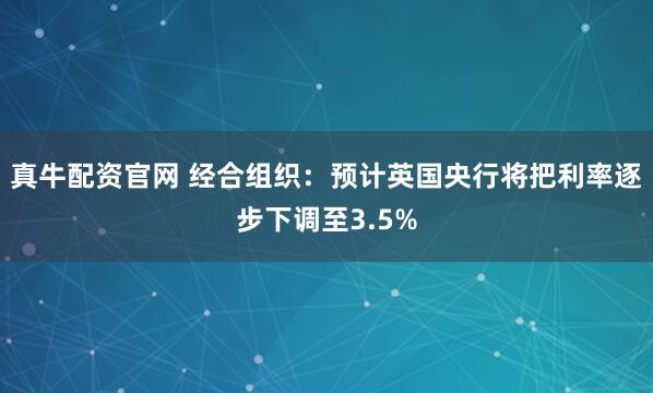 真牛配资官网 经合组织：预计英国央行将把利率逐步下调至3.5%