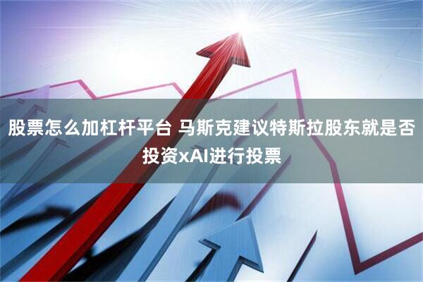 股票怎么加杠杆平台 马斯克建议特斯拉股东就是否投资xAI进行投票