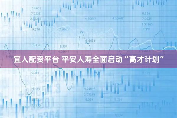 宜人配资平台 平安人寿全面启动“高才计划”